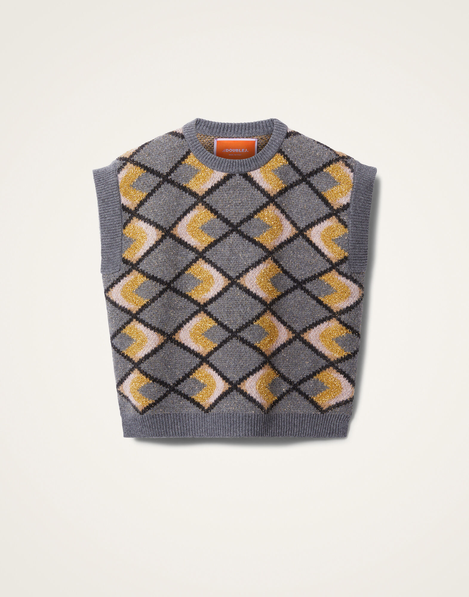 Half-Light Gilet La DoubleJ: Half-Light Grey PUL0223KNI132