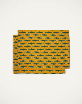 Placemat Set Of 2 La DoubleJ: Como Fish Yellow TBM0001LIN005