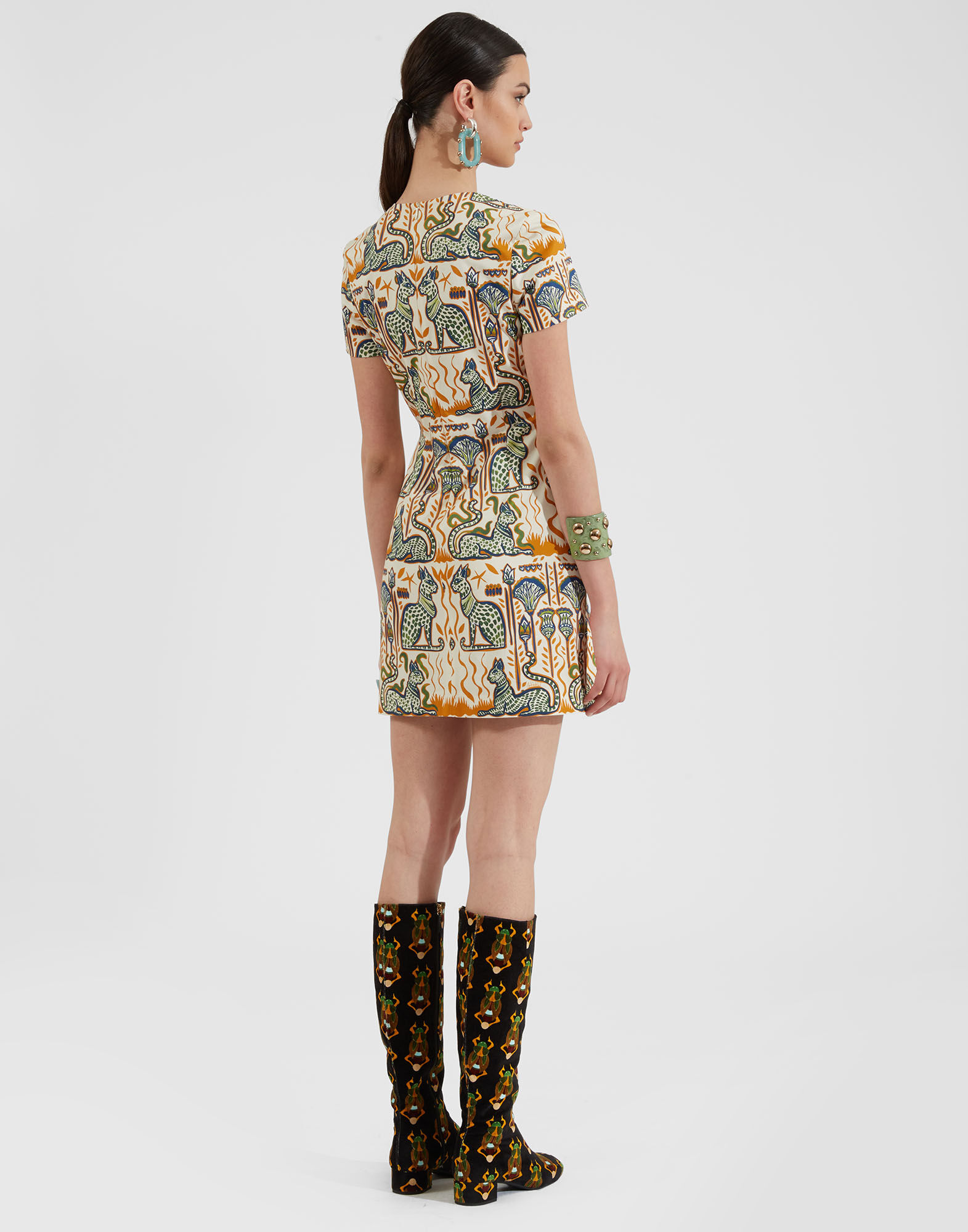 Tgif Short Sleeve Dress La DoubleJ: Bast Ivory DRE0586COT006