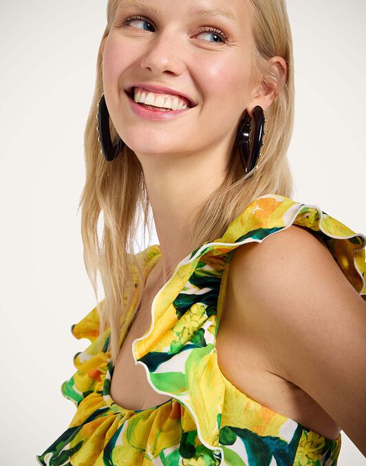 Ruffle Bikini Top La DoubleJ: Zesty Yellow Ruffle Bikini Top La DoubleJ: Zesty Yellow SWI0022LYC001