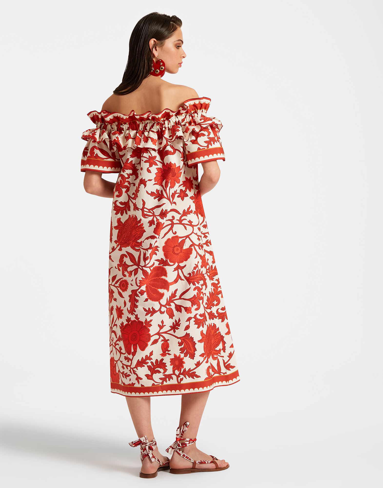 Breakfast Dress La DoubleJ: Dragonflower Red Breakfast Dress La DoubleJ: Dragonflower Red DRE0331COT039