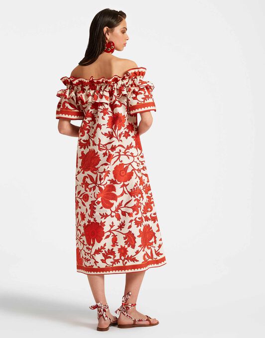 Breakfast Dress La DoubleJ: Dragonflower Red Breakfast Dress La DoubleJ: Dragonflower Red DRE0331COT039