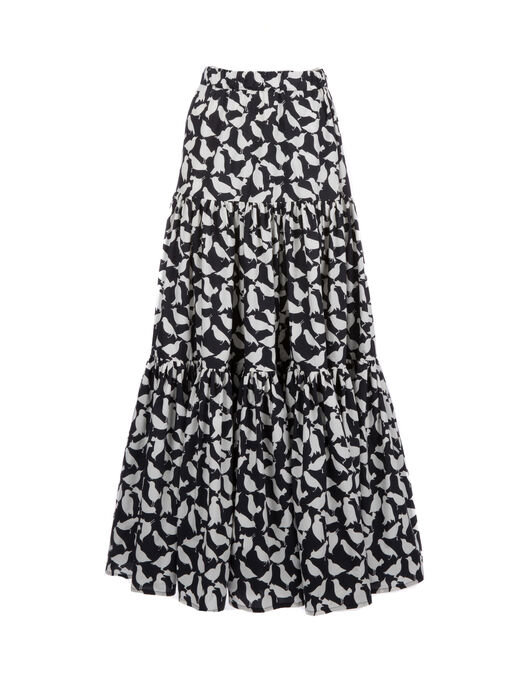 Big Skirt LaDoubleJ: Uccellini Bianchi SKI0001COT001
