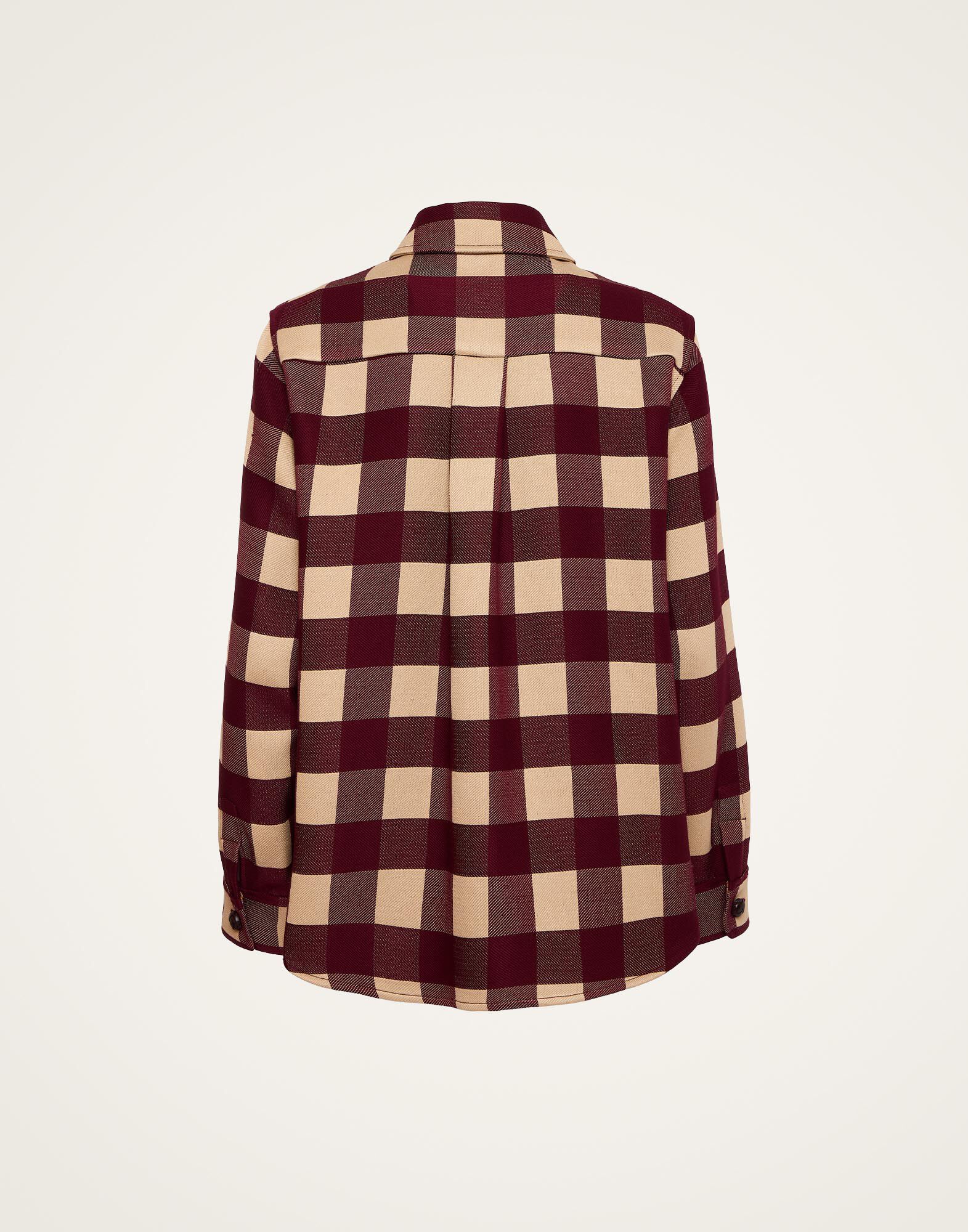 Better Than Your Boyfriend's Jacket La DoubleJ: Checkers Burgundy JAC0112VIS021
