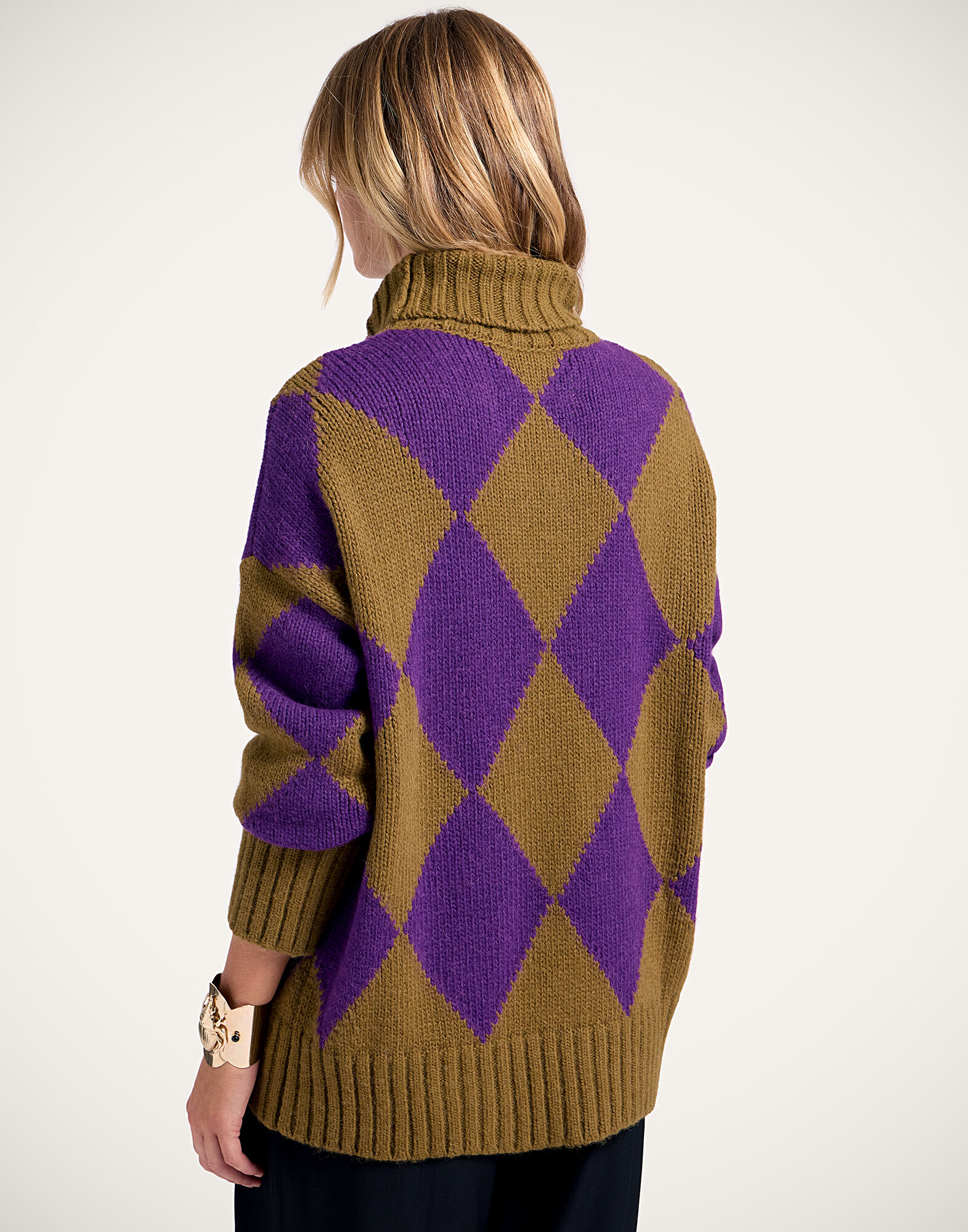 Argyle Sweater La DoubleJ: Green/Purple Argyle Sweater La DoubleJ: Green/Purple PUL0091KNI064