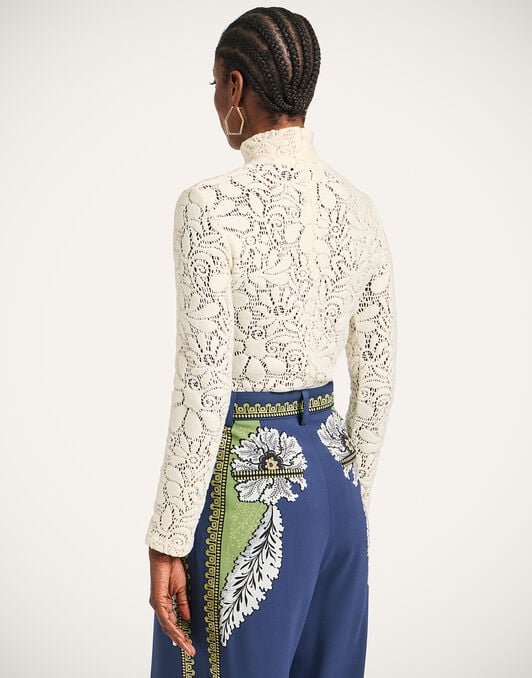 Lacey Turtleneck La DoubleJ: Solid Off White Lacey Turtleneck La DoubleJ: Solid Off White TOP0171LAC003
