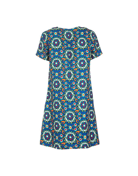Mini Swing Dress La DoubleJ: Kaleidoscope Bluette Mini Swing Dress La DoubleJ: Kaleidoscope Bluette DRE0963SIL006