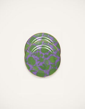 Dessert Plate Set of 2 La DoubleJ: Wildbird Lilla/Verde Dessert Plate Set of 2 La DoubleJ: Wildbird Lilla/Verde DIS0023CER001