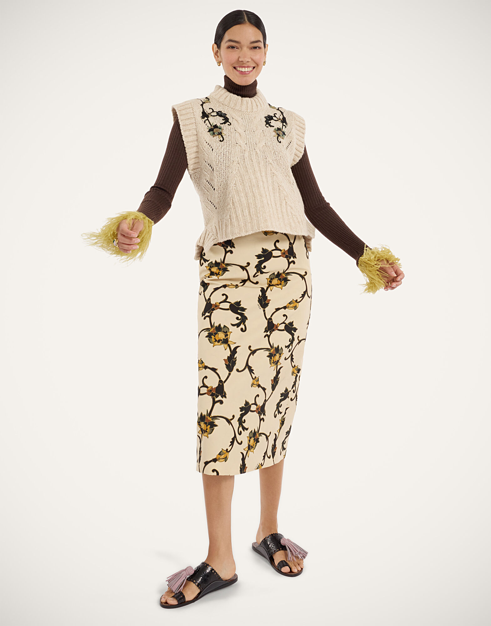 Cameo Vest La DoubleJ: Solid Ecru Cameo Vest La DoubleJ: Solid Ecru PUL0405KNI215
