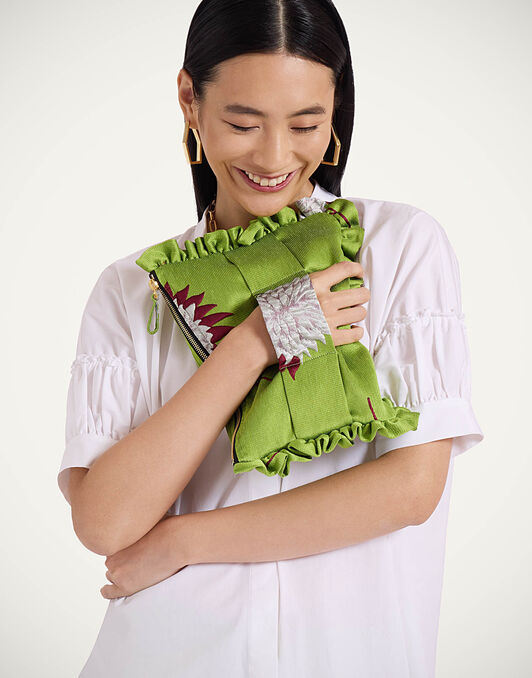 Hand Pochette La DoubleJ: Derby Lime BAG0059JCQ108