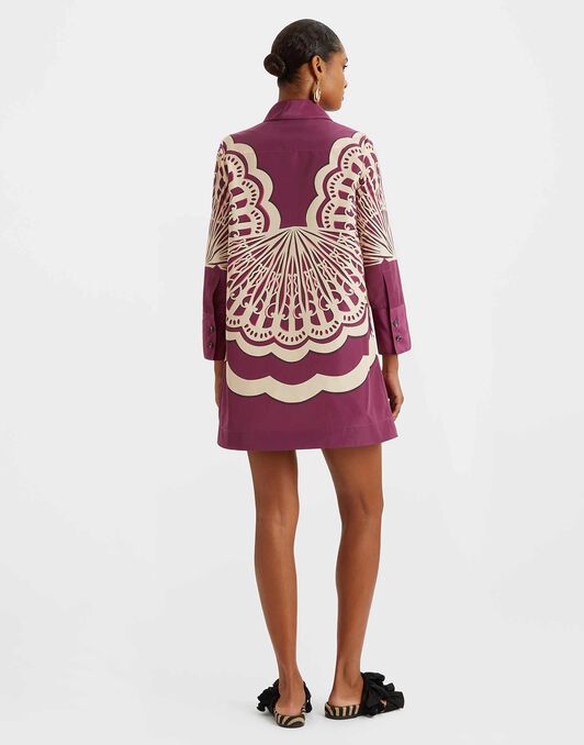 Short Artemis Dress La DoubleJ: Fans Placée Purple DRE0701FAI002