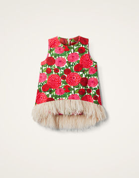 La Scala Top (With Feathers) La DoubleJ: Pink Dahlias TOP0013COT005