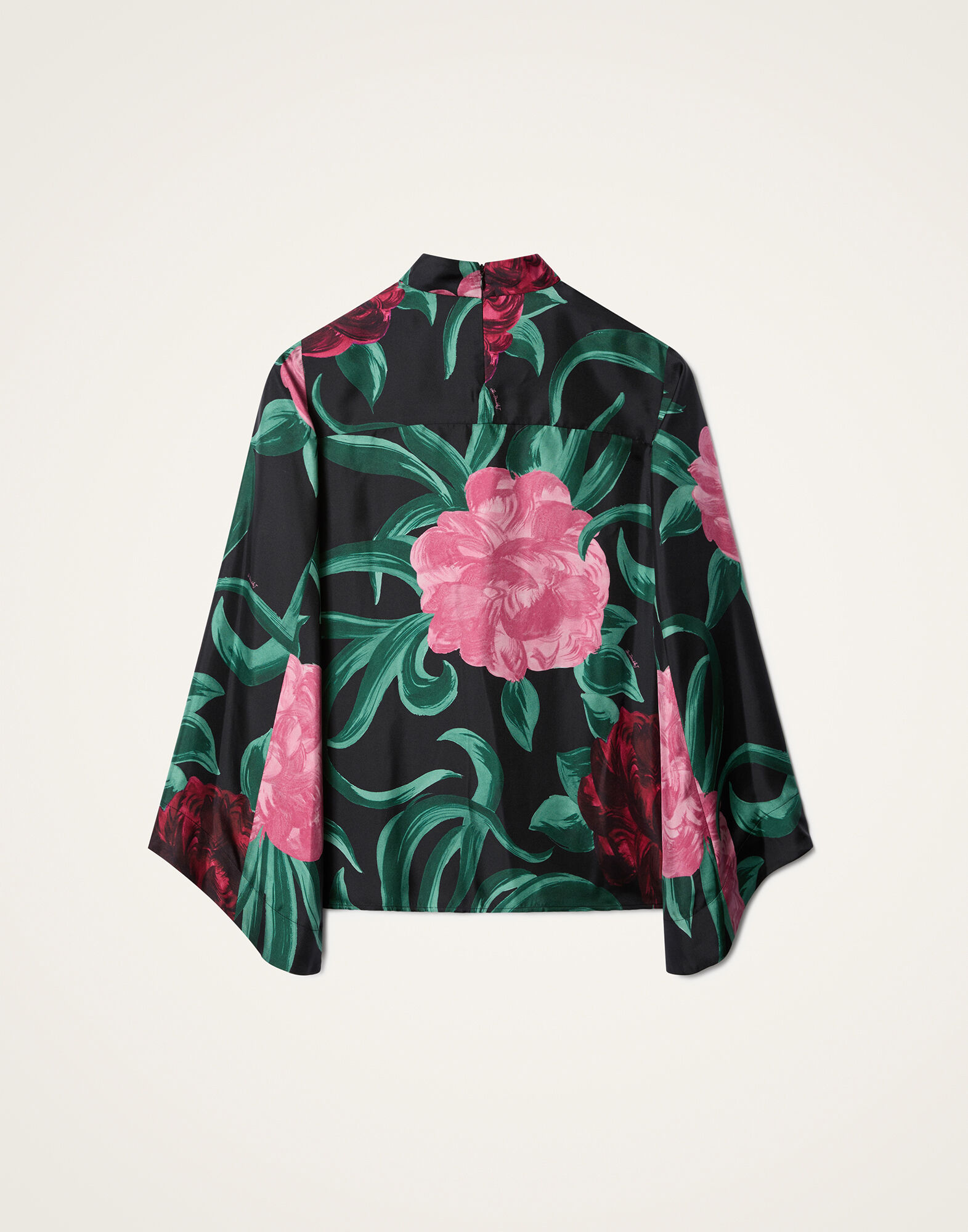 Make An Exit Top La DoubleJ: Peony Black TOP0179SIL001