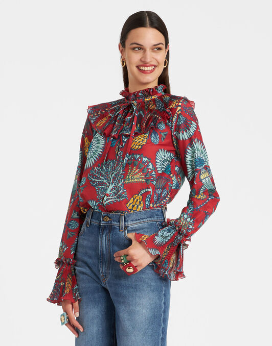 Nefertiti Shirt La DoubleJ: Sicomore Red Nefertiti Shirt La DoubleJ: Sicomore Red SHI0081SIL010