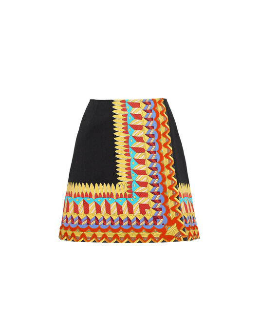 Foulard Mini Skirt La DoubleJ: Delta Placée Black SKI0185SAB001
