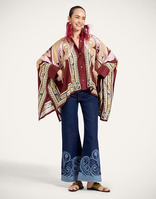 The Cropped Flare Jean La DoubleJ: Kells Placée Indigo The Cropped Flare Jean La DoubleJ: Kells Placée Indigo TRO0202DEN015