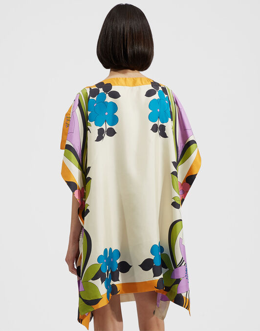 Scarf Dress La DoubleJ: Cameo Blooms Placée DRE0223SIL006