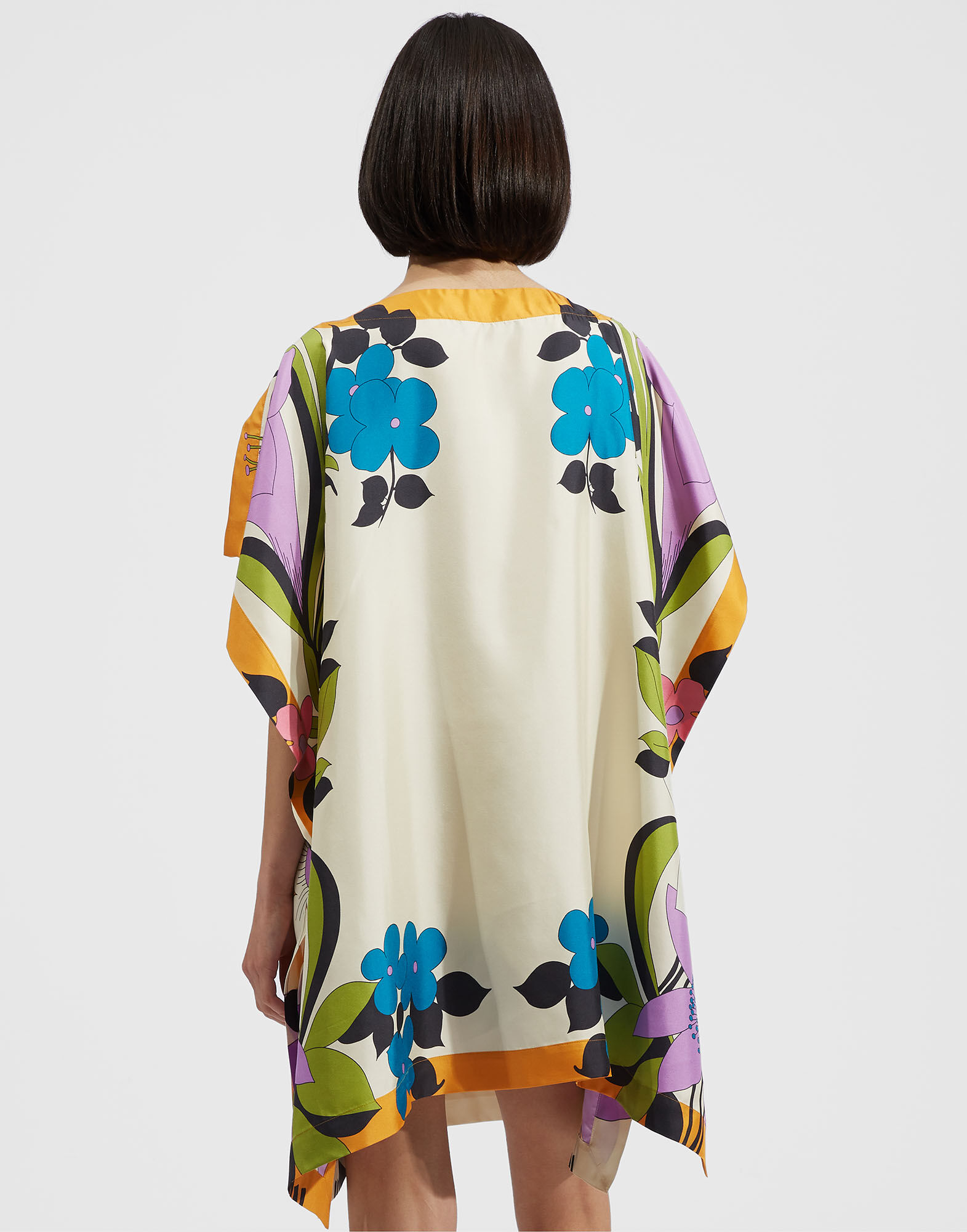Scarf Dress La DoubleJ: Cameo Blooms Placée DRE0223SIL006