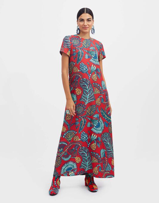 Swing Dress La DoubleJ: Sicomore Red Swing Dress La DoubleJ: Sicomore Red DRE0001SIL001