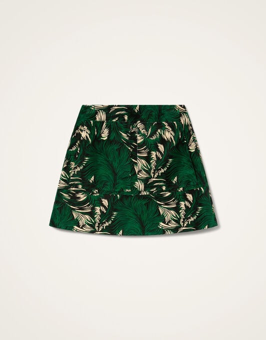 Short Skirt La DoubleJ: Quill Green Short Skirt La DoubleJ: Quill Green SKI0027VEL001