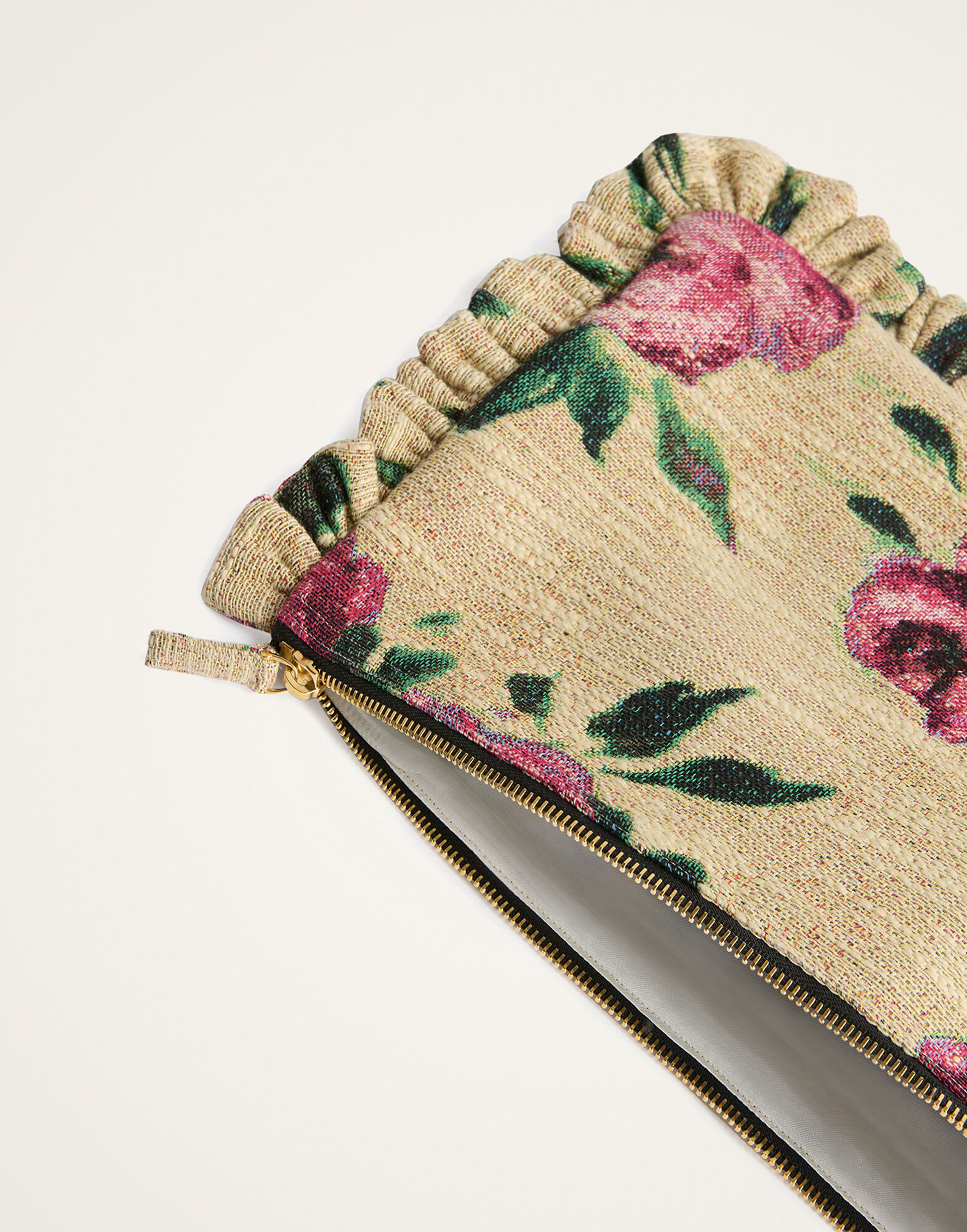 Hand Pochette La DoubleJ: Roses Light Beige Hand Pochette La DoubleJ: Roses Light Beige BAG0059COT069