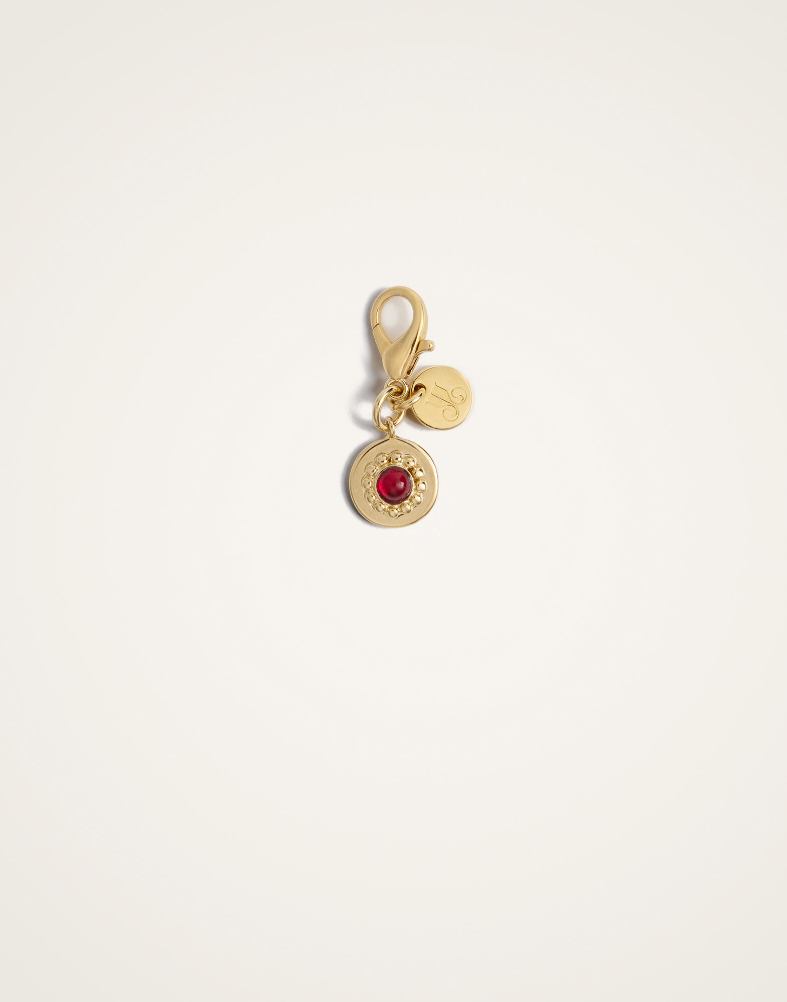 Mineral Charm La DoubleJ: 24k Gold Plate Mineral Charm La DoubleJ: 24k Gold Plate CHM0011BRA003