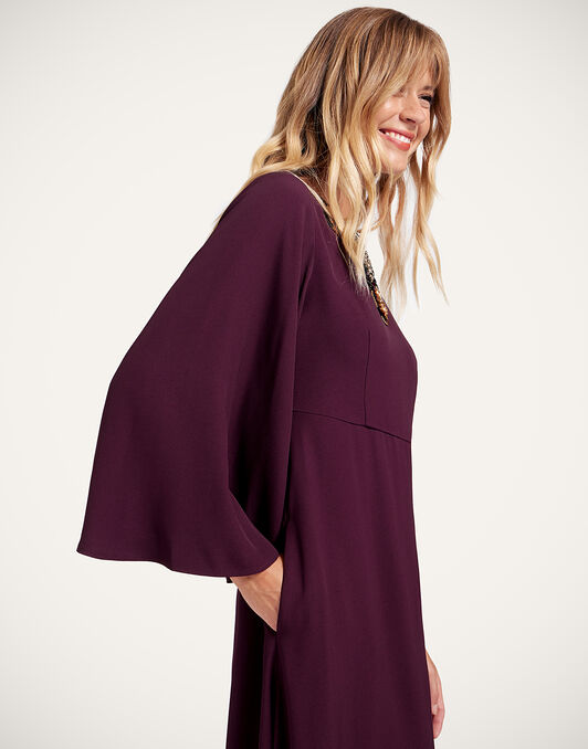 Long Sorella Dress La DoubleJ: Solid Burgundy DRE0975SAB001