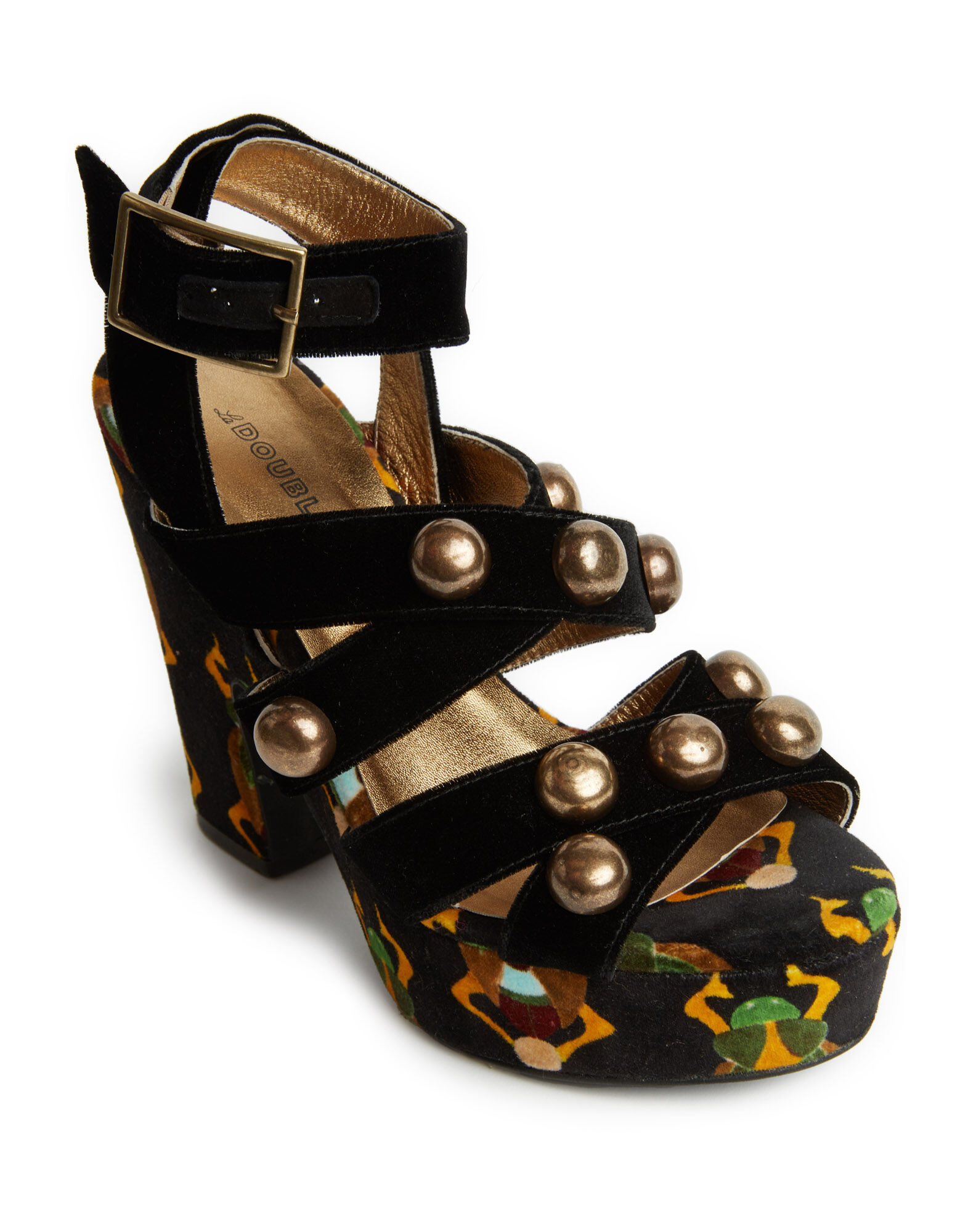 Medal Wedge La DoubleJ: Scarab Black Medal Wedge La DoubleJ: Scarab Black SHO0085FAI001