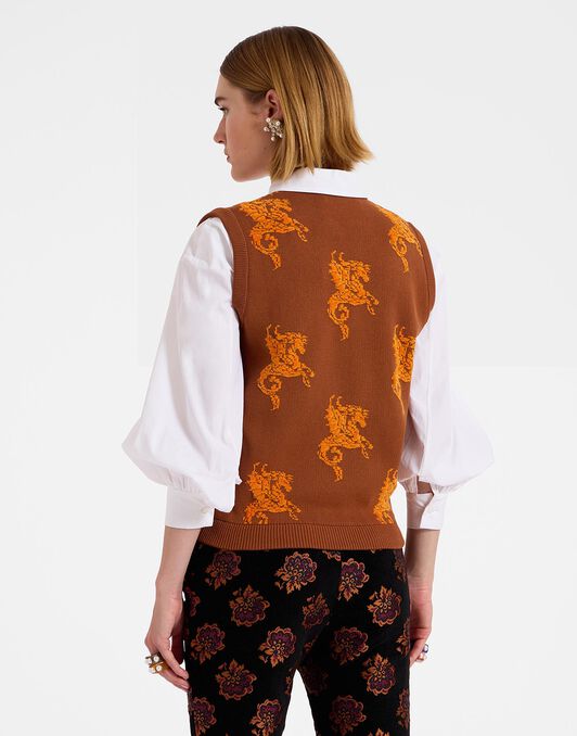 Gryphos Gilet La DoubleJ: Brown Gryphos Gilet La DoubleJ: Brown PUL0212KNI121