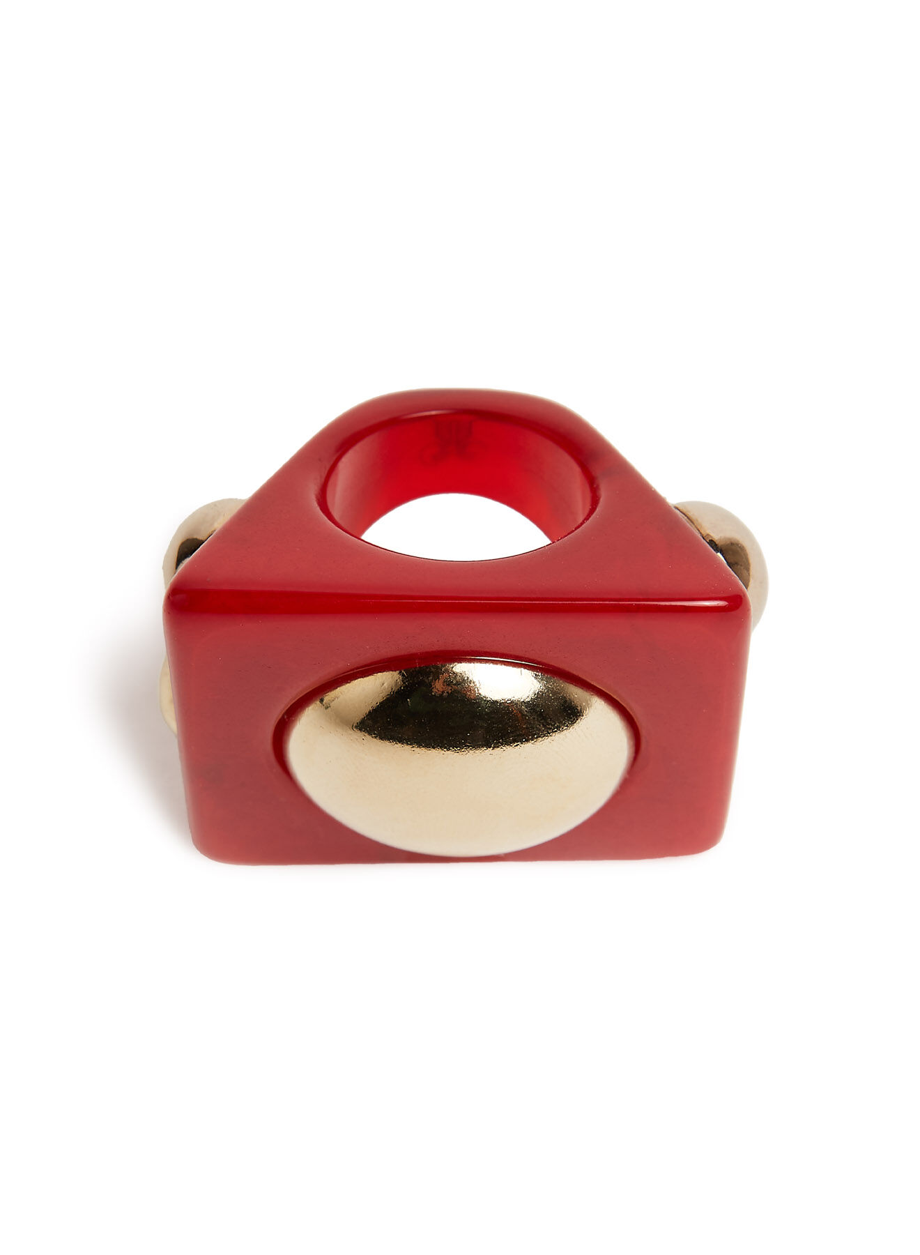 Hathor Square Ring La DoubleJ: Red RIN0003POL005