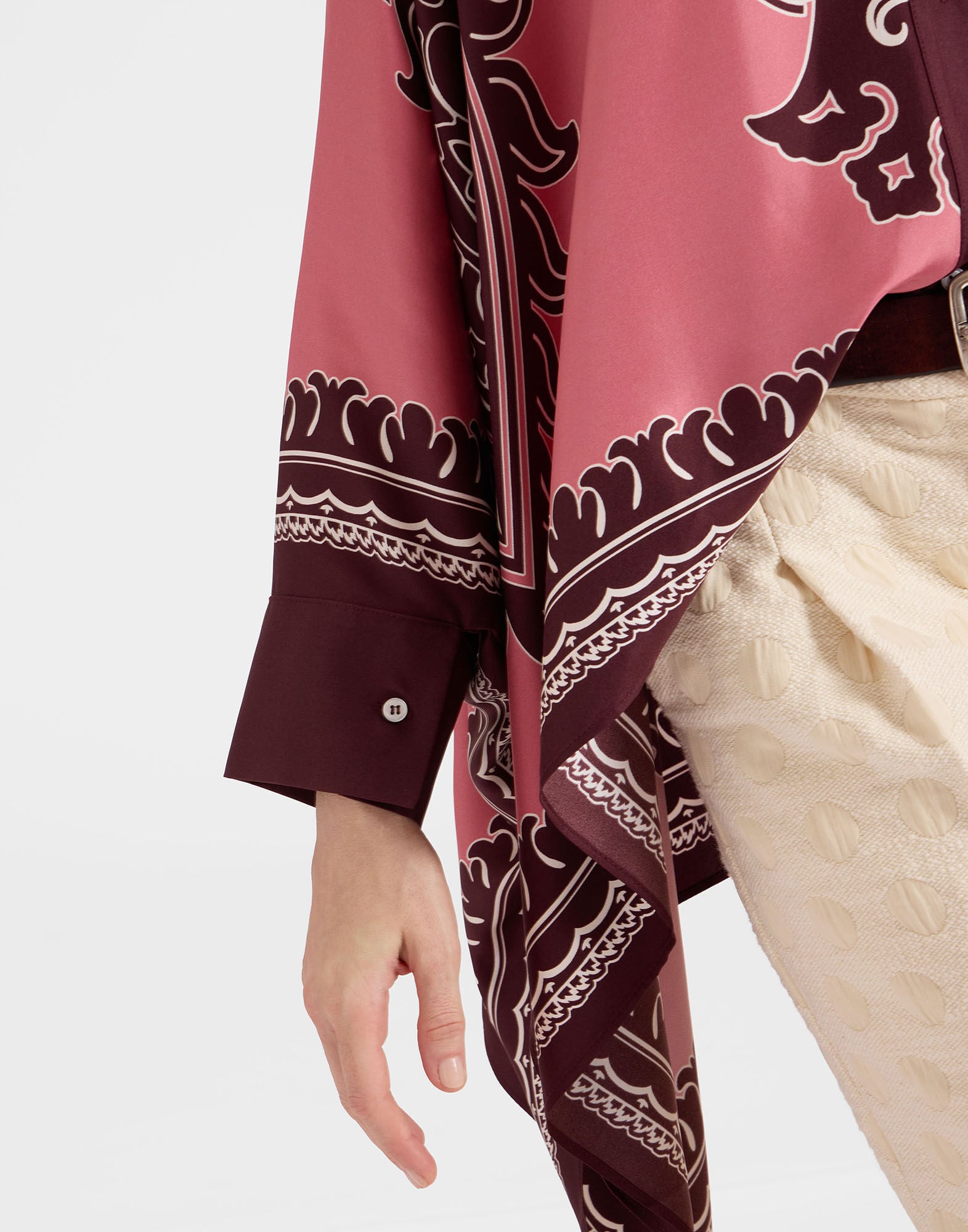 Foulard Shirt La DoubleJ: Oltrarno Placée Pink SHI0167LAC008