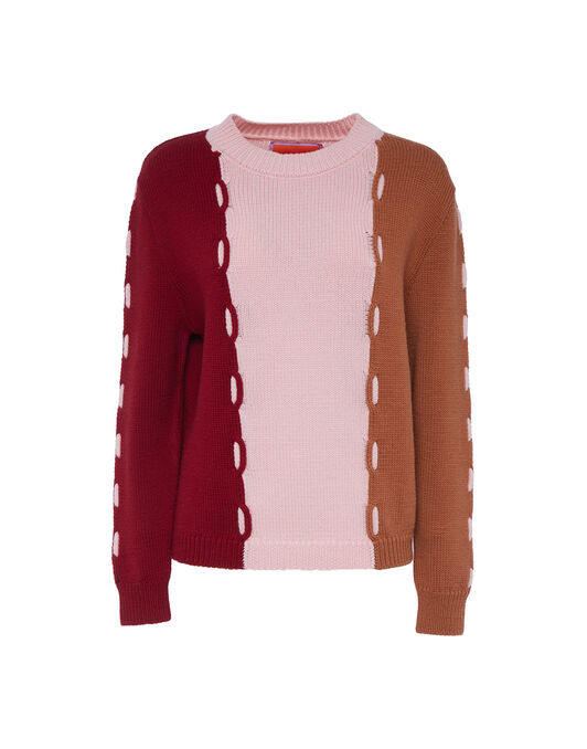 Braided Crew La DoubleJ: Pink/Camel Braided Crew La DoubleJ: Pink/Camel TOP0079KNI054