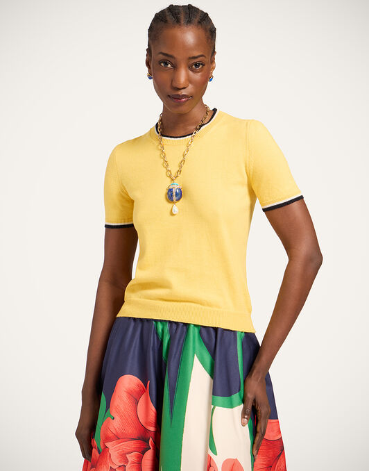 Busy-Bee Tee La DoubleJ: Solid Butter Yellow Busy-Bee Tee La DoubleJ: Solid Butter Yellow PUL0260KNI154