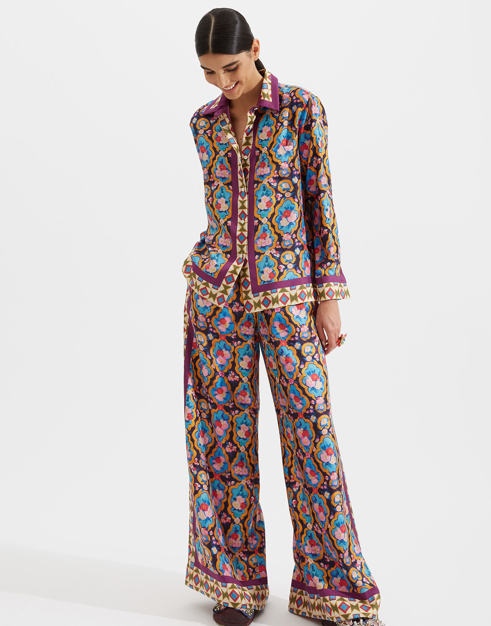 Palazzo Pants La DoubleJ: Matisse Placée TRO0026SIL006