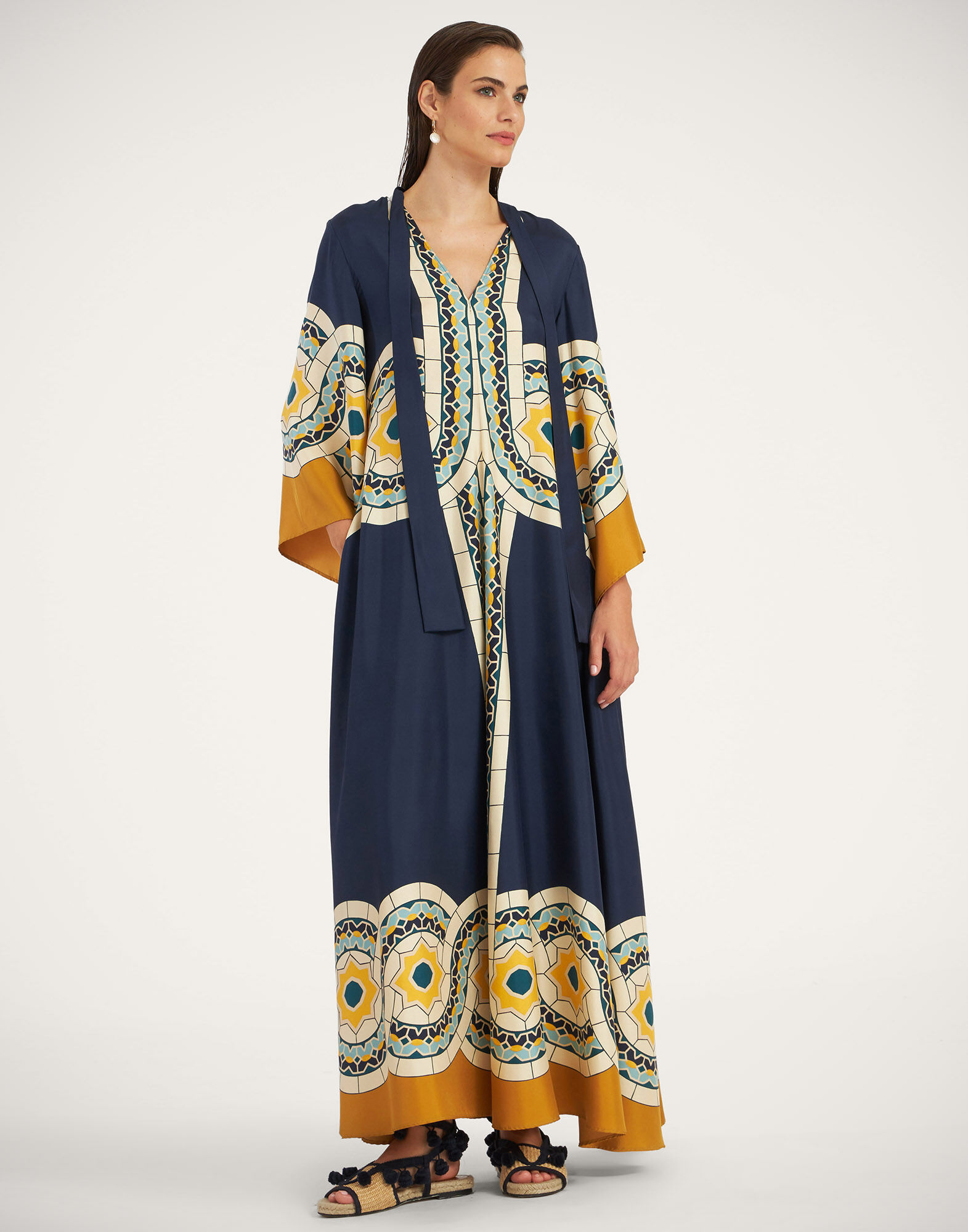 Magnifico Dress La DoubleJ: Mudejar Placée Blue DRE0232SIL006