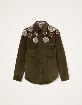 Better Than Your Boyfriend's Jacket La DoubleJ: Solid Moss Green JAC0156VEL011