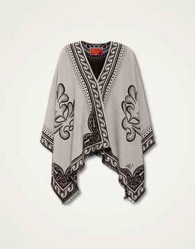 Poncho La DoubleJ: Herald Cream SCA0064JCQ104