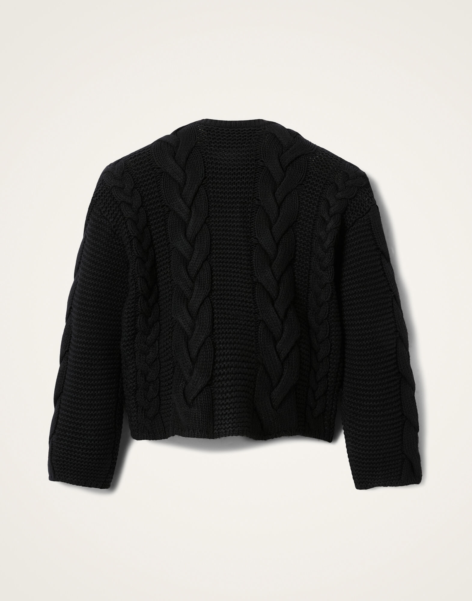 Portrait Cardigan La DoubleJ: Solid Black PUL0211KNI120