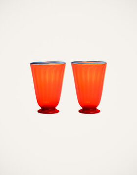 Rainbow Glasses Set Of 2 La DoubleJ: Orange GLA0014MUR001