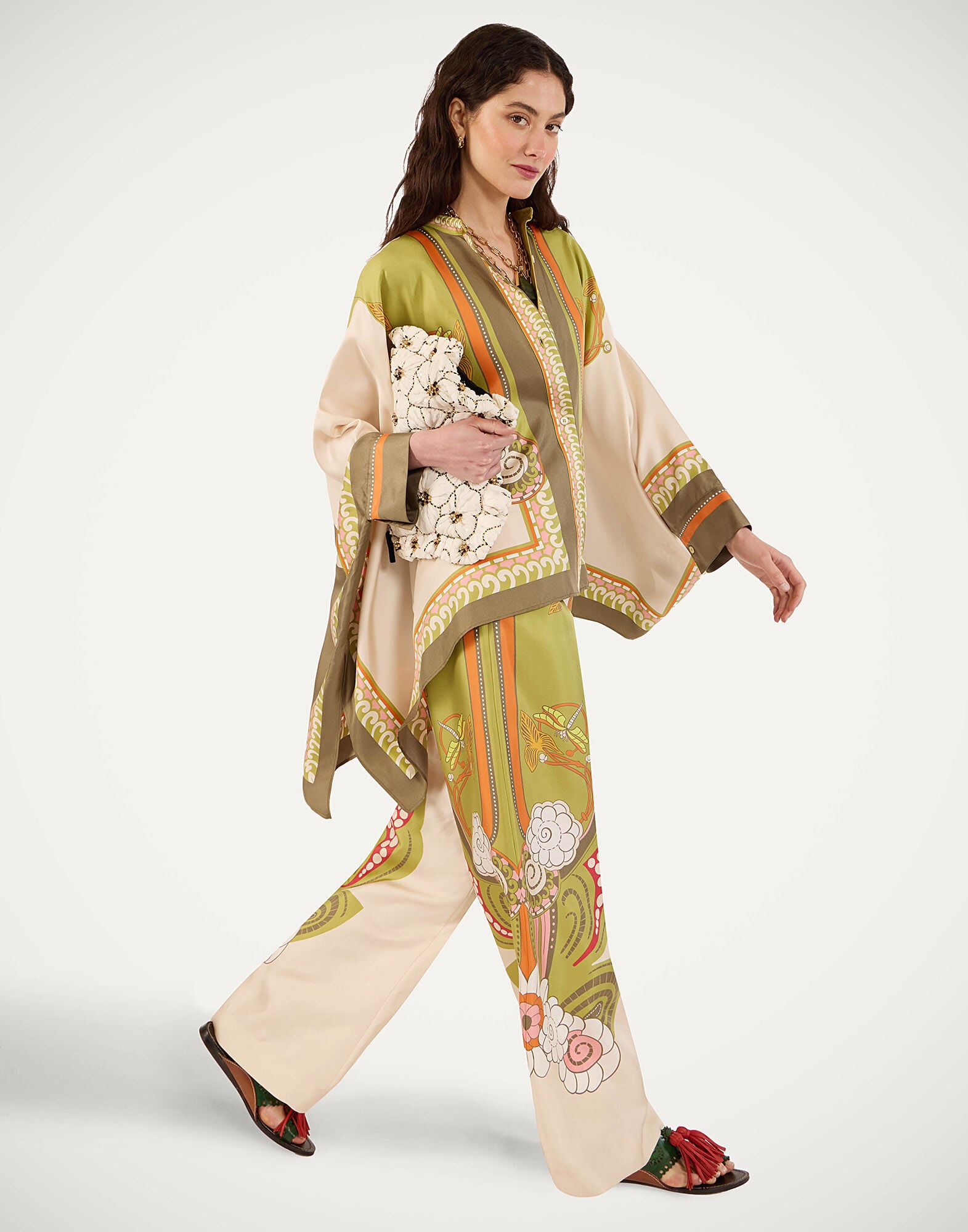 Women's Palazzo Pants in Ambrosia Placée Ivory | La DoubleJ