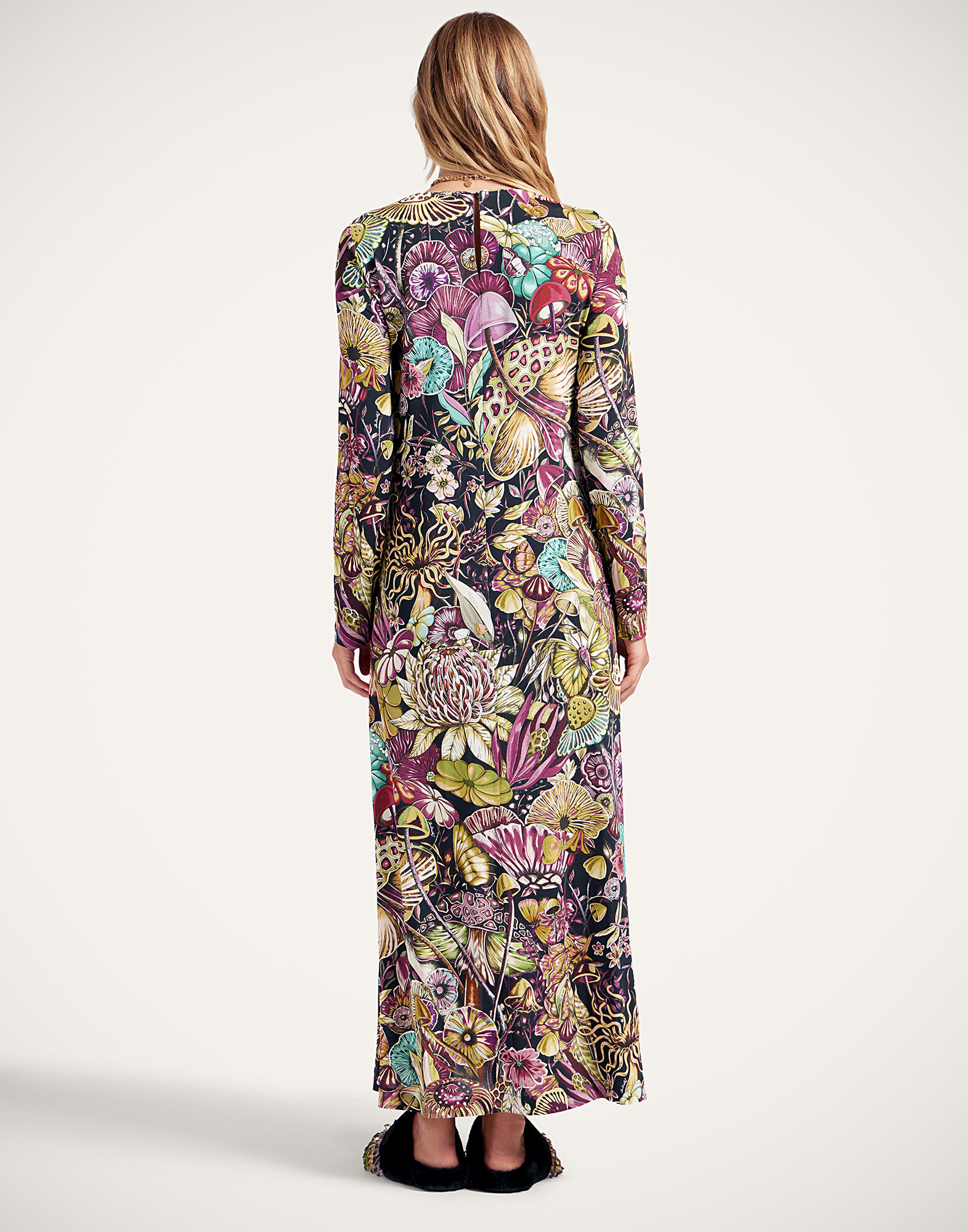 Long Sleeve Swing Dress La DoubleJ: Fun-Gi Green Long Sleeve Swing Dress La DoubleJ: Fun-Gi Green DRE0831JER027
