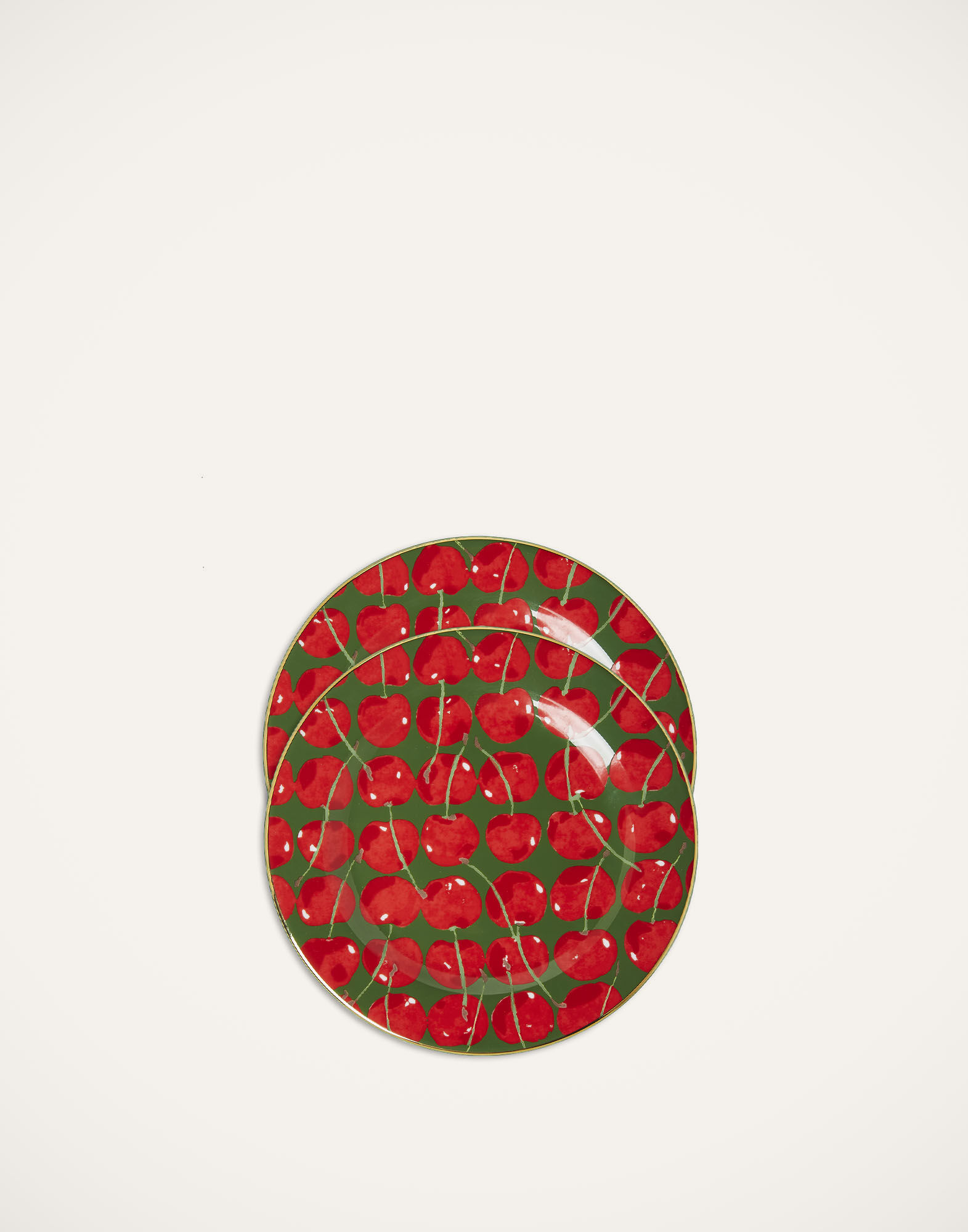 Dessert Plates Set Of 2 La DoubleJ: Cherries Verde Dessert Plates Set Of 2 La DoubleJ: Cherries Verde DIS0063CER001
