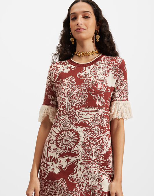 Jacquard Mini Dress La DoubleJ: Ionic Rust ed27_look_17