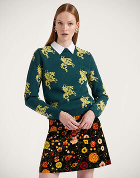 Gryphos Sweater La DoubleJ: Dark Green PUL0205KNI121