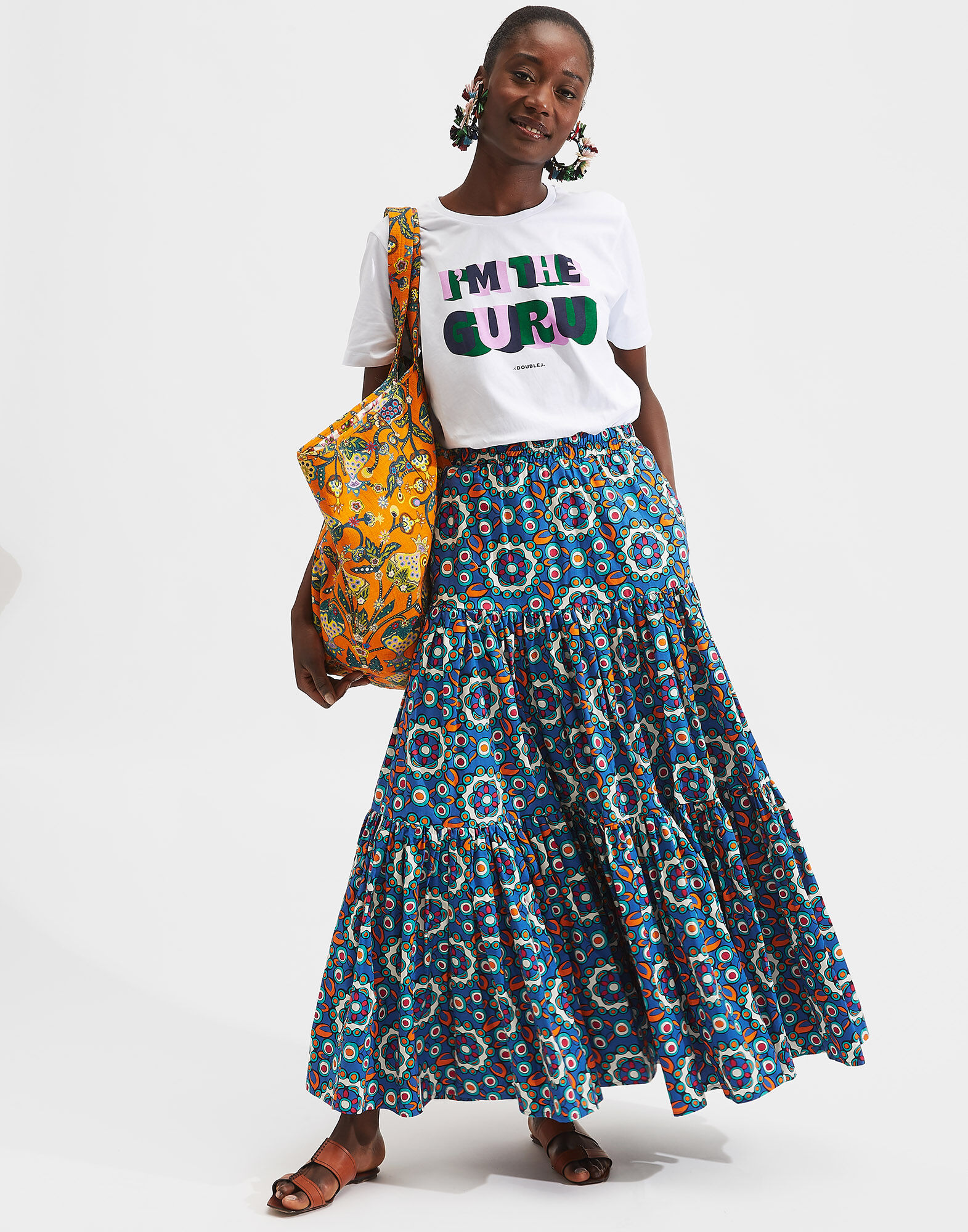 Big Skirt La DoubleJ: Kaleidoscope Bluette Big Skirt LaDoubleJ: Kaleidoscope Bluette SKI0001COT020
