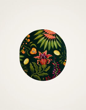 Disk Placemats Set Of 2 La DoubleJ: Dragonfruit Dark Green PMT0032CRK001