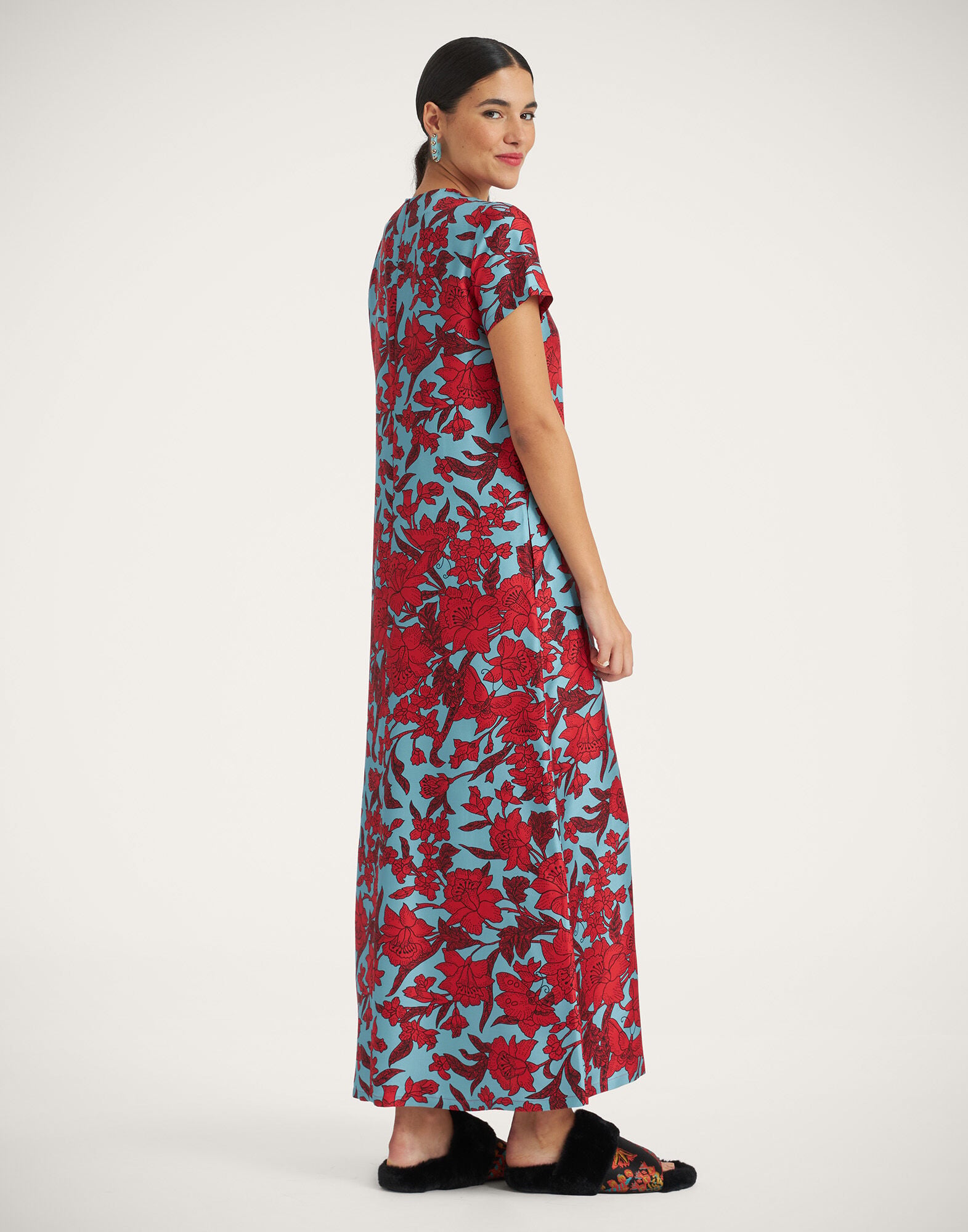 Swing Dress La DoubleJ: Lilium Turchese Swing Dress La DoubleJ: Lilium Turchese DRE0001SIL001