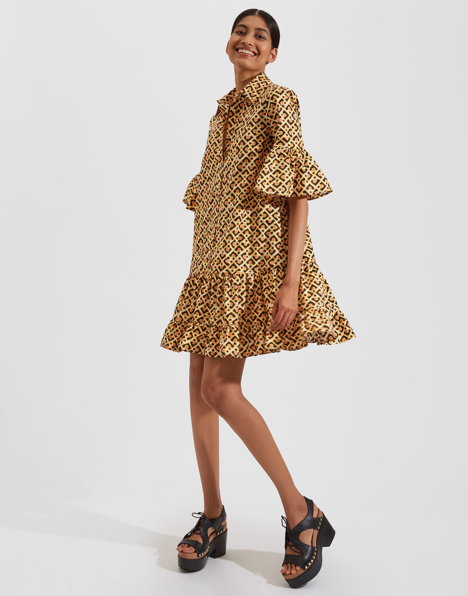 Choux Dress La DoubleJ: Puzzle Rosa Choux Dress La DoubleJ: Puzzle Rosa DRE0205COT015