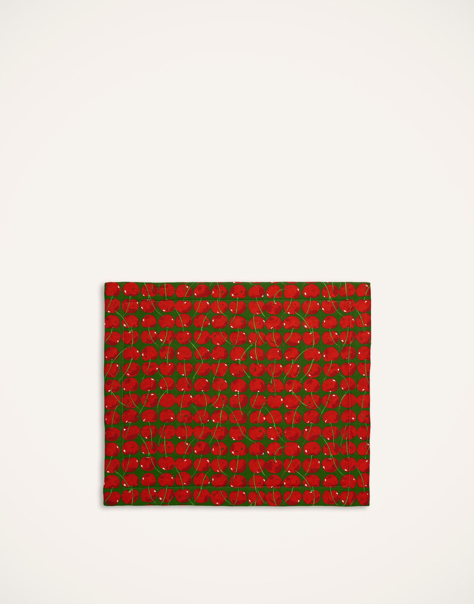 Placemat Set Of 2 La DoubleJ: Cherries Verde Placemat Set Of 2 La DoubleJ: Cherries Verde TBM0001LIN005