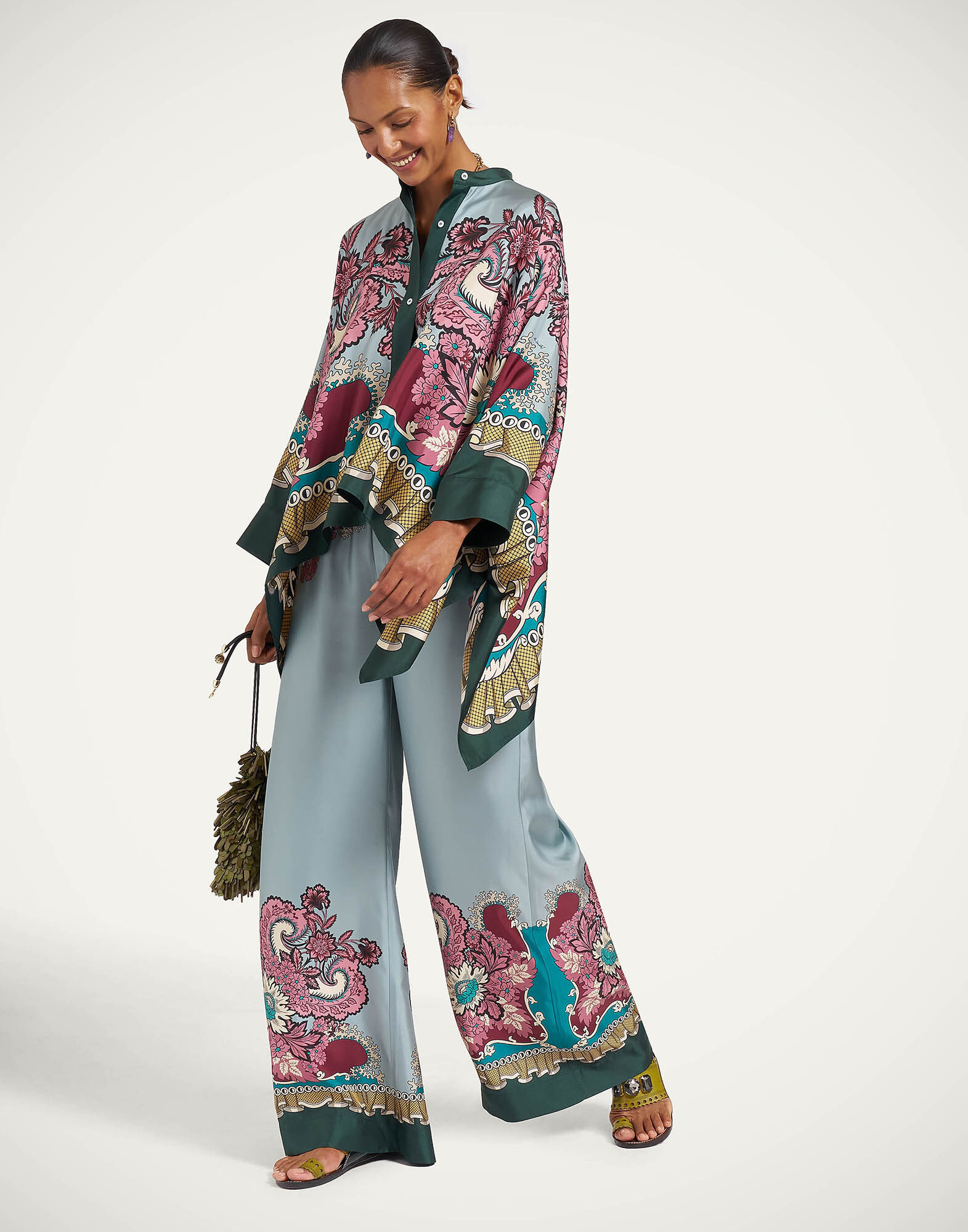 Foulard Shirt La DoubleJ: Symposium Placée Light Blue Foulard Shirt La DoubleJ: Symposium Placée Light Blue SHI0059SIL006